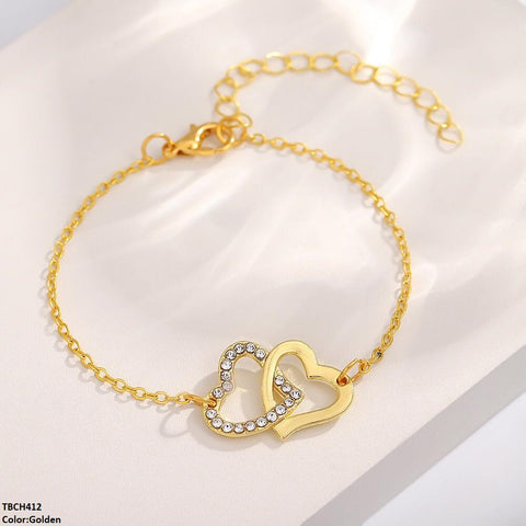 TBCH412 ZXS Double Heart Bracelet Adjustable - CBCH
