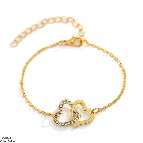 TBCH412 ZXS Double Heart Bracelet Adjustable - CBCH