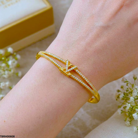 TBRH00609 GXN Square Stone Bracelet Openable - TBRH