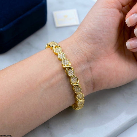 TBRH00611 GXN Square Link Bracelet Openable - TBRH