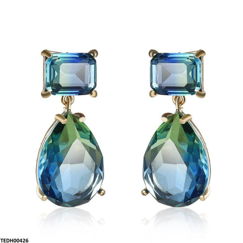 TEDH00426 YLE Square/Tear Drop Earrings - TEDH