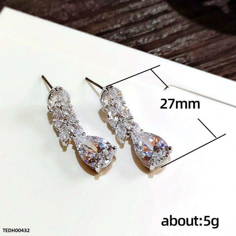 TEDH00432 CSH Marquise Tear Drop Earrings - TEDH