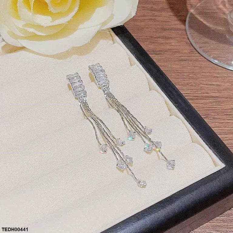 TEDH00441 DDJ Layered Stone Drop Earrings - TEDH