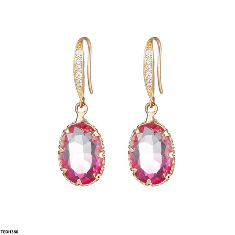 TEDH380 YLE Oval Drop Ear Pair - TEDH