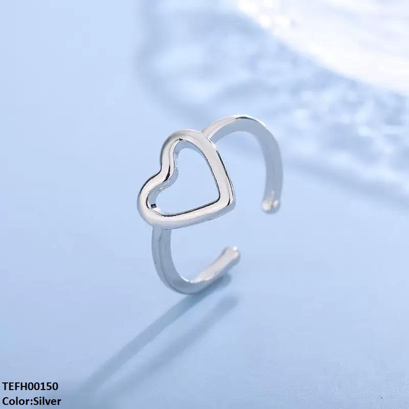 TEFH00150 QWN Stainless Steel Heart Ear cuff Single - TEFH
