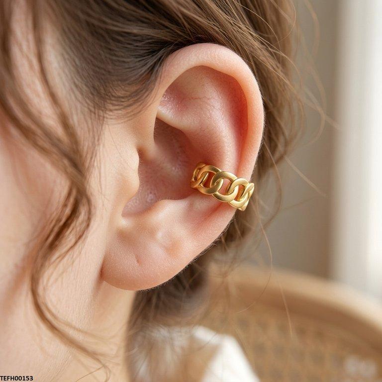 TEFH00153 QWN Stainless Steel Ear Cuff Single - TEFH