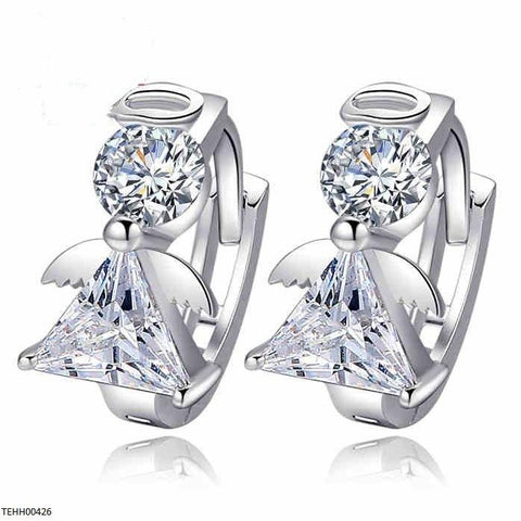 TEHH00426 GWH Elegant Angel Inspired Hoops Pair - TEHH