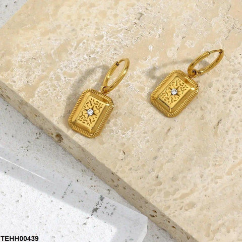 TEHH00439 DGF Rectangle Stainless Steel Hoops Pair - TEHH