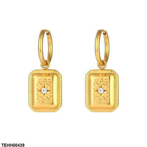 TEHH00439 DGF Rectangle Stainless Steel Hoops Pair - TEHH