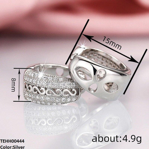 TEHH00444 CSH Round Embossed Scroll Hoops Pair - TEHH
