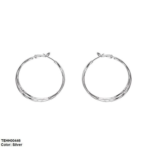 TEHH00446 BTO Round Layered Hoops Pair - TEHH