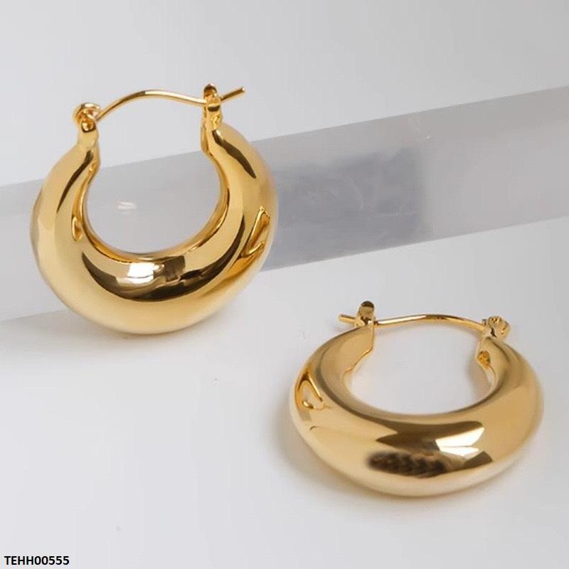 TEHH00555 ZCD Stainless Steel Round Hoops Pair - TEHH