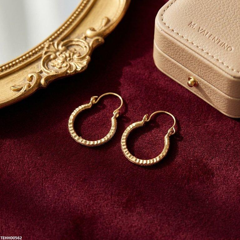 TEHH00562 MZM Round Drop Hoops Pair - TEHH