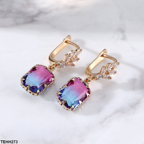 TEHH273 YLE Radiant Drop Ear Hoops Pair - TEHH