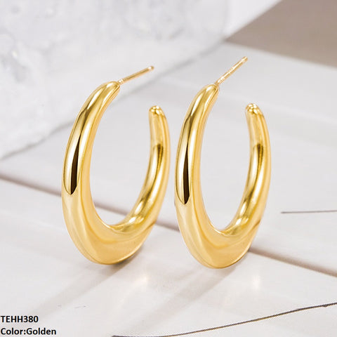 TEHH380 YYE C/Shape Ear Hoops Pair -CEHH