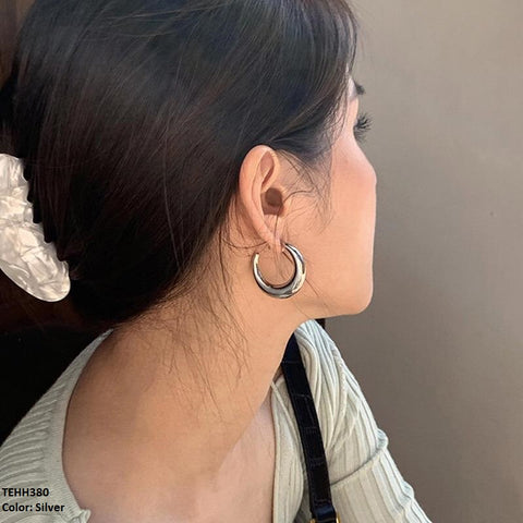 TEHH380 YYE C/Shape Ear Hoops Pair -CEHH