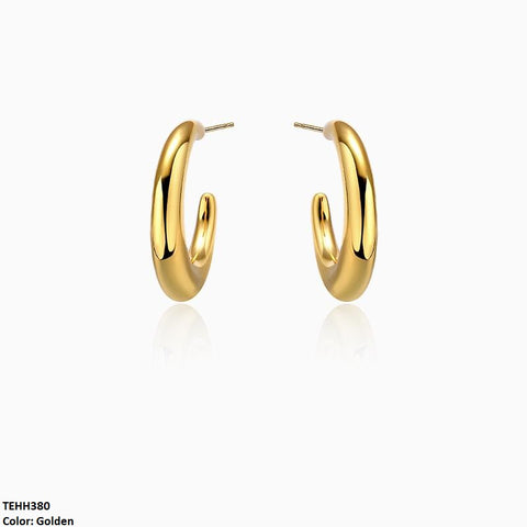TEHH380 YYE C/Shape Ear Hoops Pair -CEHH