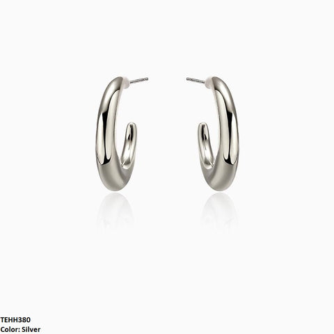 TEHH380 YYE C/Shape Ear Hoops Pair -CEHH
