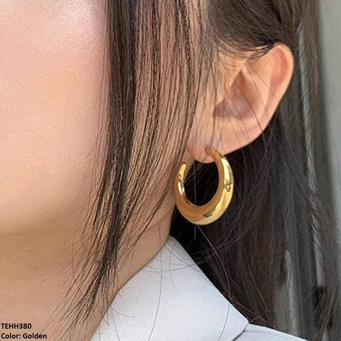TEHH380 YYE C/Shape Ear Hoops Pair -CEHH