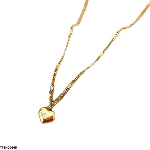 TPSH00645 DGF Stainless Steel Heart Pendent - TPSH