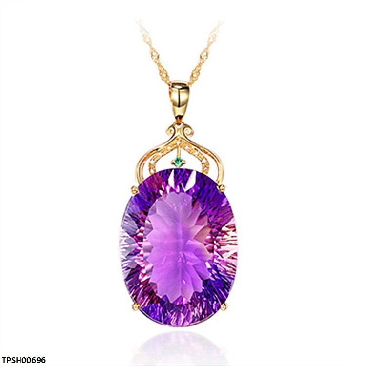 TPSH00696 JJF Oval Royal Amethyst Pendant - TPSH