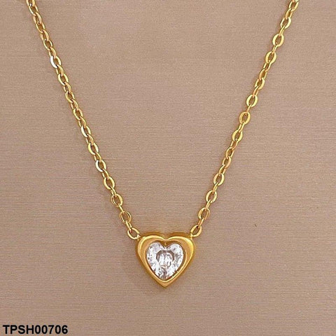 TPSH00706 DGF Heart Stainless Steel Pendent - TPSH