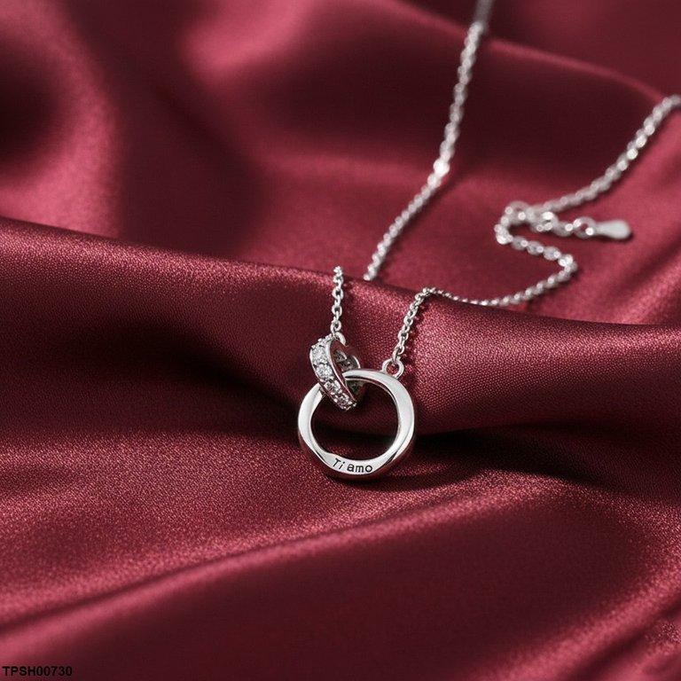 TPSH00730 JJF Round Heart Pendant With Chain - TPSH