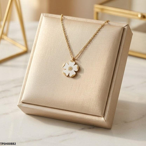 TPSH00882  MSJ Stainless Steel Flower Drop Pendant - TPSH