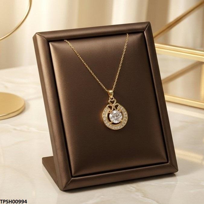 TPSH00994 TNR Stainless Steel Zircon Heart/Round Pendant - TPSH
