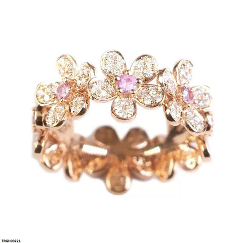 TRGH00221  CJD Flower Ring Adjustable - TRGH