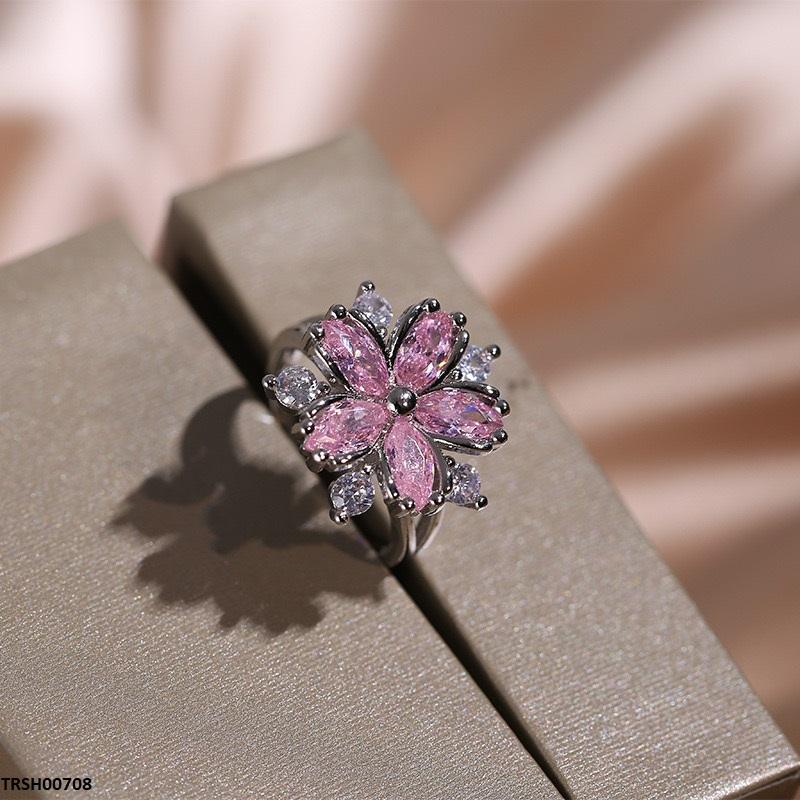 TRSH00708 KYC Marquise Flower ZIRCON Ring Adjustable - TRSH