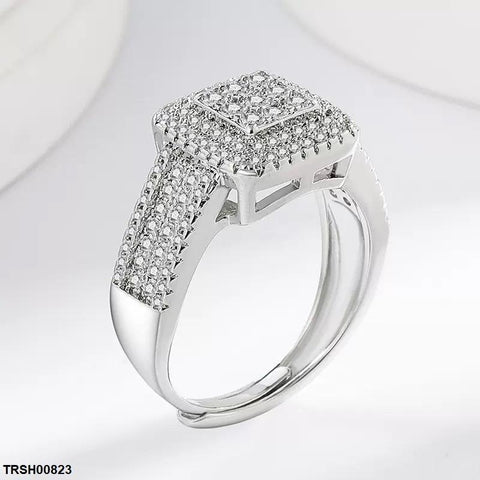 TRSH00823 BLX Square Stone Ring Adjustable - TRSH