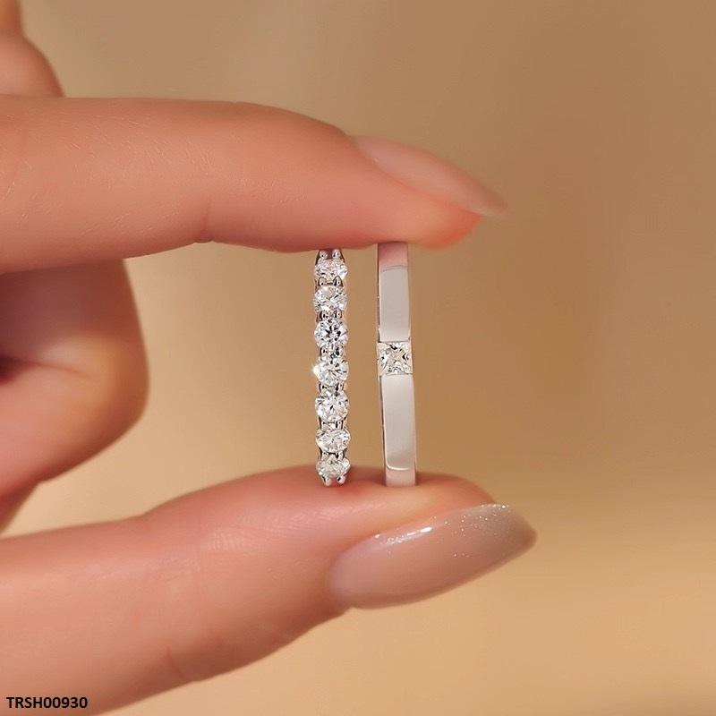 TRSH00930 JJF Round Stone Couple Ring Adjustable - TRSH