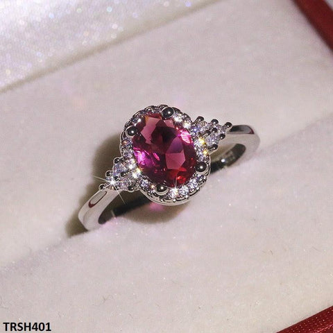 TRSH401 KYC Step Oval ZIRCON Ring - TRSH