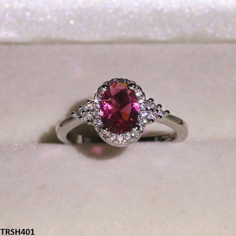 TRSH401 KYC Step Oval ZIRCON Ring - TRSH
