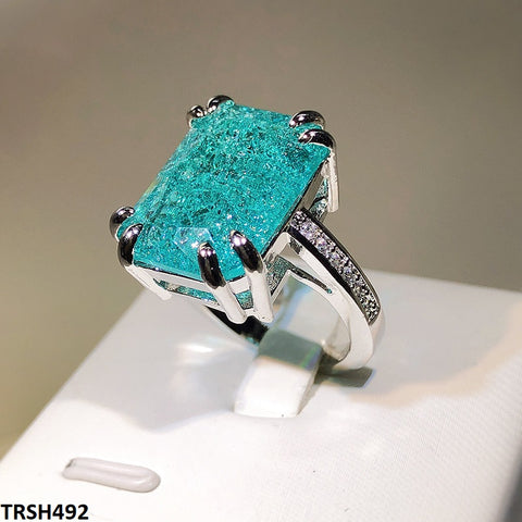 TRSH492 KYC Rectangle ZIRCON Ring - TRSH
