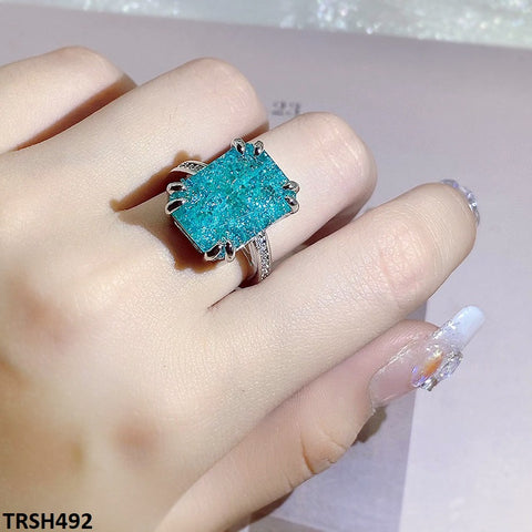 TRSH492 KYC Rectangle ZIRCON Ring - TRSH
