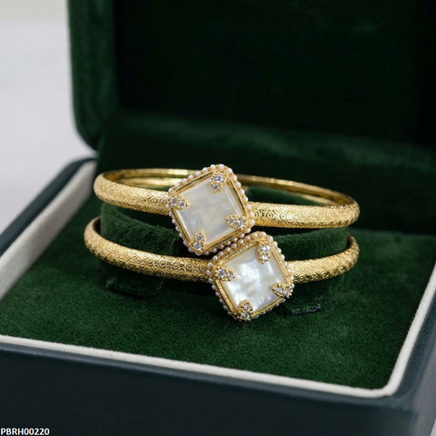 PBRH00220 MZM Square Pearl Stone Bracelet - PBRH