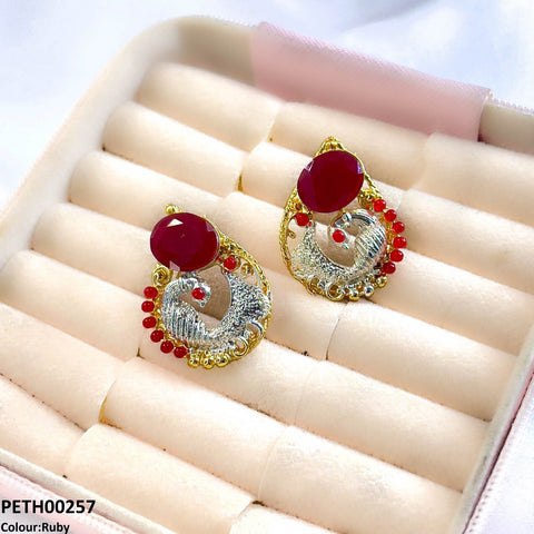 PETH00257 SDQ Trendy Round Oval Tops Pair - PETH