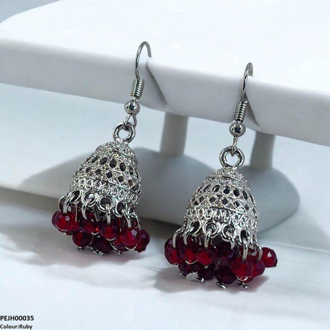 PEJH00035 SDQ filigree Jhumki Drop - PEJH