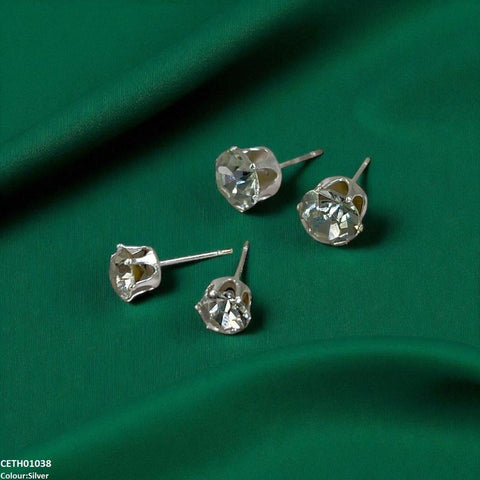 CETH01038 FRN Round Stud 2 Tops Pair - CETH