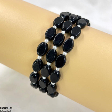 PBRH00171 FRN Triple Strand Beaded Bracelet - PBRH