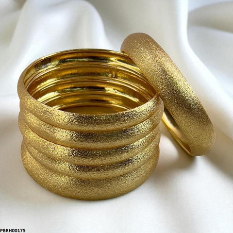 PBRH00175 MZM Sandblasted Bangles 6 Pcs Set - PBRH