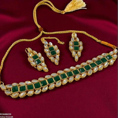 PCKH00239 FRN Marquise Square Choker Set - PCKH