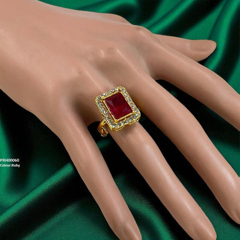 PRH00060 FRN Square Stone Ring Adjustable - PRH