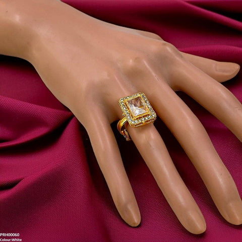 PRH00060 FRN Square Stone Ring Adjustable - PRH