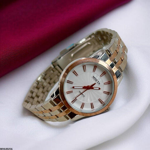 WHL00256 IWA Gold-Tone Crystal Watch - WHL