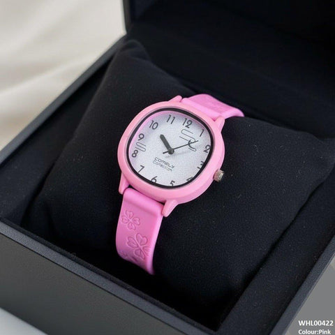 WHL00422 IWA Round Flower Rubber Strap Women's Watch - WHL