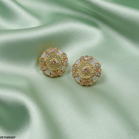 PETH00307 MZM Round Tear Stone Tops Pair - PETH