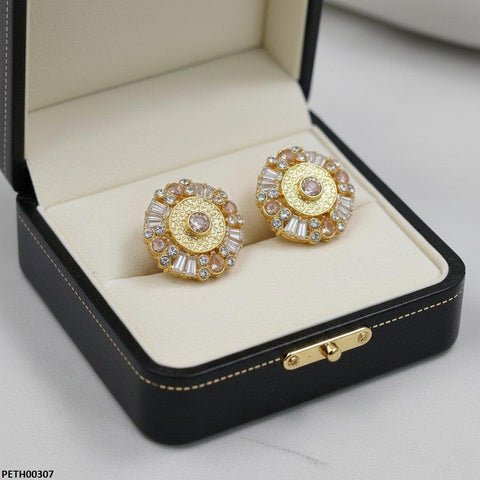 PETH00307 MZM Round Tear Stone Tops Pair - PETH